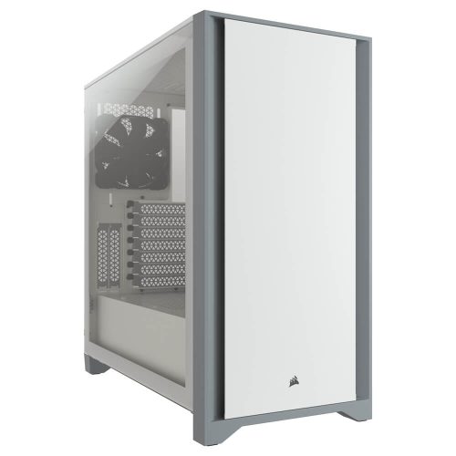 Gabinete Corsair 4000D White, 2 Ventiladores Incluidos, Cristal Templado, ATX, CC-9011199-WW