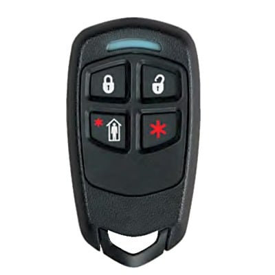 HONEYWELL HOME RESIDEO 5834-4 Control remoto tipo llavero de 4 botones con LED, Batería de Larga Duración 3-5 años