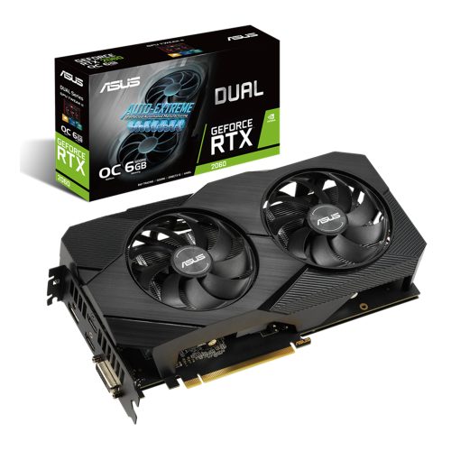 Tarjeta de Video Nvidia GeForce RTX 2060, 6GB GDDR6, ASUS-DUAL-RTX2060-6G-EVO, 3 AÑOS DE GARANTIA NACIONAL