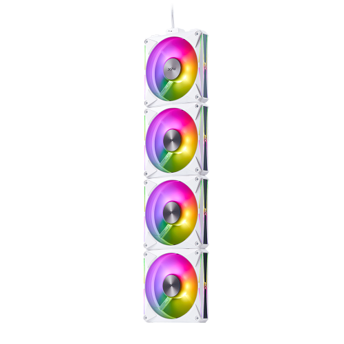 Kit de 4 Ventiladores Magneticos XPG Hurricane Mag RGB, 120mm, RGB, Blanco, HURRICANEMAG120ARGBPWM4C-WHWW