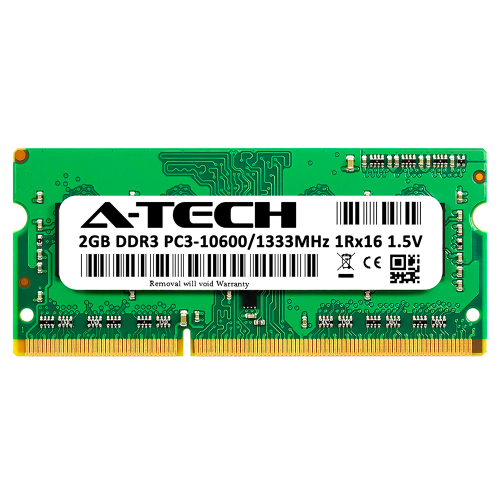 Memoria RAM Kingston DDR3, 1333MHz, 2GB, CL9, Non-ECC, SO-DIMM, Single Rank x16, KVR13S9S6/2 /MAX. 1 X CLIENTE