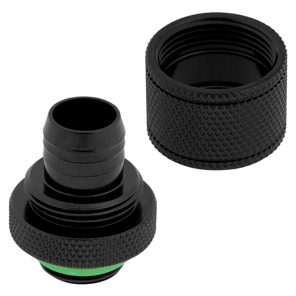 Fitting de compresión Corsair Hydro X Series XF Softline, 10/13mm (3/8”, 1/2”) DI/DE, Negro, Pack de 4 unidades, Para tubo flexible, CX-9051002-WW - Image 2
