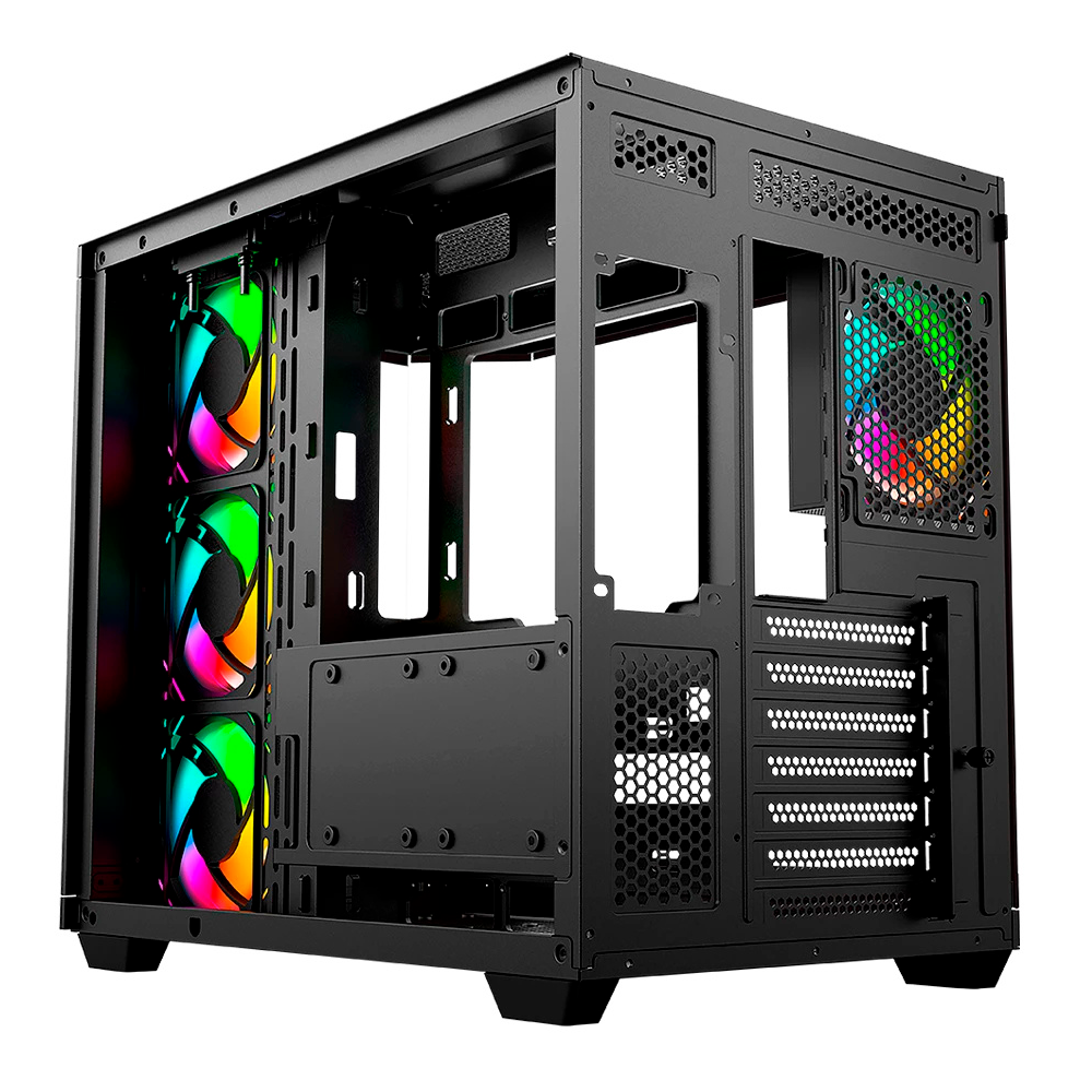 Gabinete Balam Rush Tank Master 9600 TB, Midi-Tower, ATX/Micro-ATX/ITX, Cristal Templado, USB 3.0/2.0, 3 Ventiladores RGB Instalados, Negro, BR-938679 - Image 3