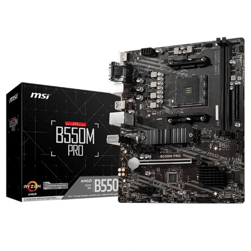 Tarjeta Madre MSI B550M PRO, AM4, AMD RYZEN 3000 SERIES, Micro-ATX
