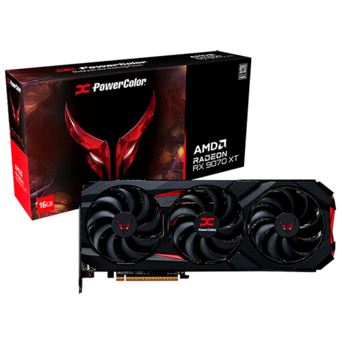 Tarjeta de Video POWER COLOR RX 9070 XT RED DEVIL, AMD Radeon, 16GB, 256-bit GDDR6, PCI Express 5.0, RX9070XT 16G-E/OC