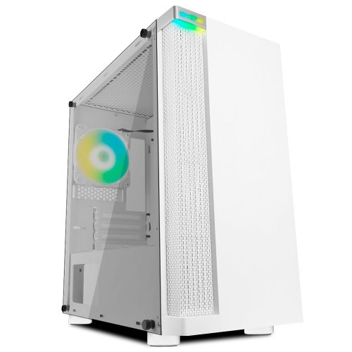 Gabinete Munfrost BAMBU White, Cristal templado, ARGB Sync, Controlador de ventiladores, Micro ATX - Mini ITX, 1 Ventilador ARGB incluido, MFB, OFFMUNFROST