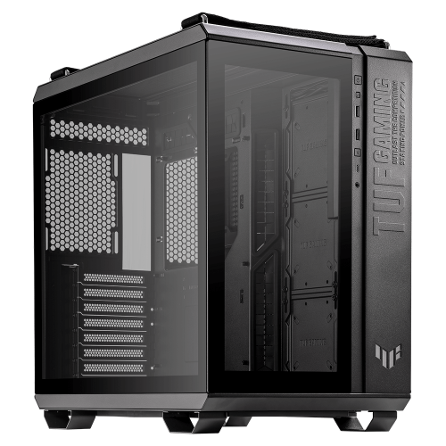 Gabinete Asus GT502 TUF Gaming Black, ATX, Micro-ATX, Mini-ITX, Dual Chamber Chassis, Panel Frontal con Usb Type-C, Diseño Full Modular, Vista Panorámica, GT502/BLK/TG
