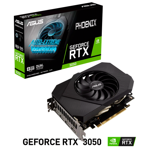 Tarjeta de Video Nvidia GeForce RTX 3050, Asus Phoenix, PH-RTX3050-8G, 3 AÑOS DE GARANTIA NACIONAL