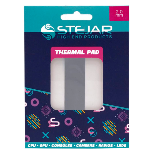 Thermal Pad Stejar Extreme Almohadilla térmica de conducción de Calor 95x45x2mm Extreme, Alto Rendimiento, Compatible CPU, GPU, Consolas, ENST007