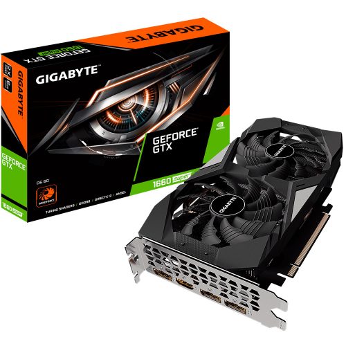 Tarjeta de video NVIDIA GeForce GTX 1660 Super 6GB GDDR6, Gigabyte, HDMI, DP/ GV-N166SD6-6GD, 2 AÑOS DE GARANTIA NACIONAL