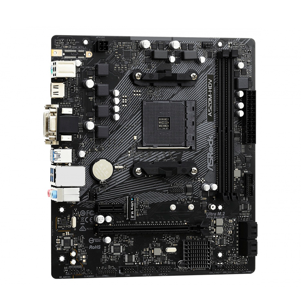 Tarjeta Madre ASRock Micro ATX A520M-HDV, Socket AM4, AMD A520, HDMI, Up to 64GB DDR4, No es Compatible con Ryzen 5 3400G y Ryzen 3 3200G, A520M-HDV - Image 4