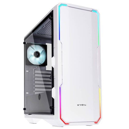 Gabinete Gamer Bitfenix Enso RGB Aura Sync, Cristal Templado, White, USB 3., ATX - BFC-ENS-150-WWWGK-RP