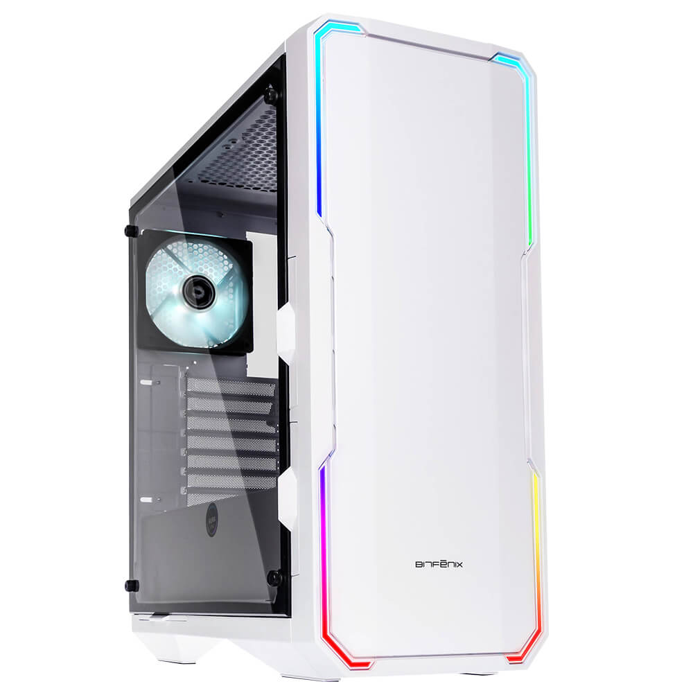 Gabinete Gamer Bitfenix Enso RGB Aura Sync, Cristal Templado, White, USB 3., ATX - BFC-ENS-150-WWWGK-RP