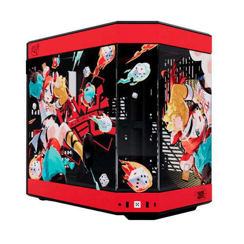 Gabinete Gamer Hyte Y60 Hakos Baelz Edition, Edición Limitada, ATX, Cristal Templado, 3 Ventiladores Incluidos, Red Black, CS-HYTE-Y60-HB BK/RD