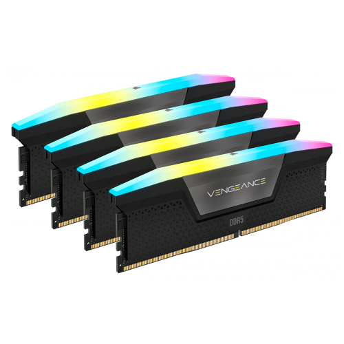 Kit Memoria RAM Corsair Vengeance RGB DDR5, 6000MHz, 96GB (4x24GB), CL30, XMP, CMH96GX5M4B6000C30 /MAX. 1 X CLIENTE