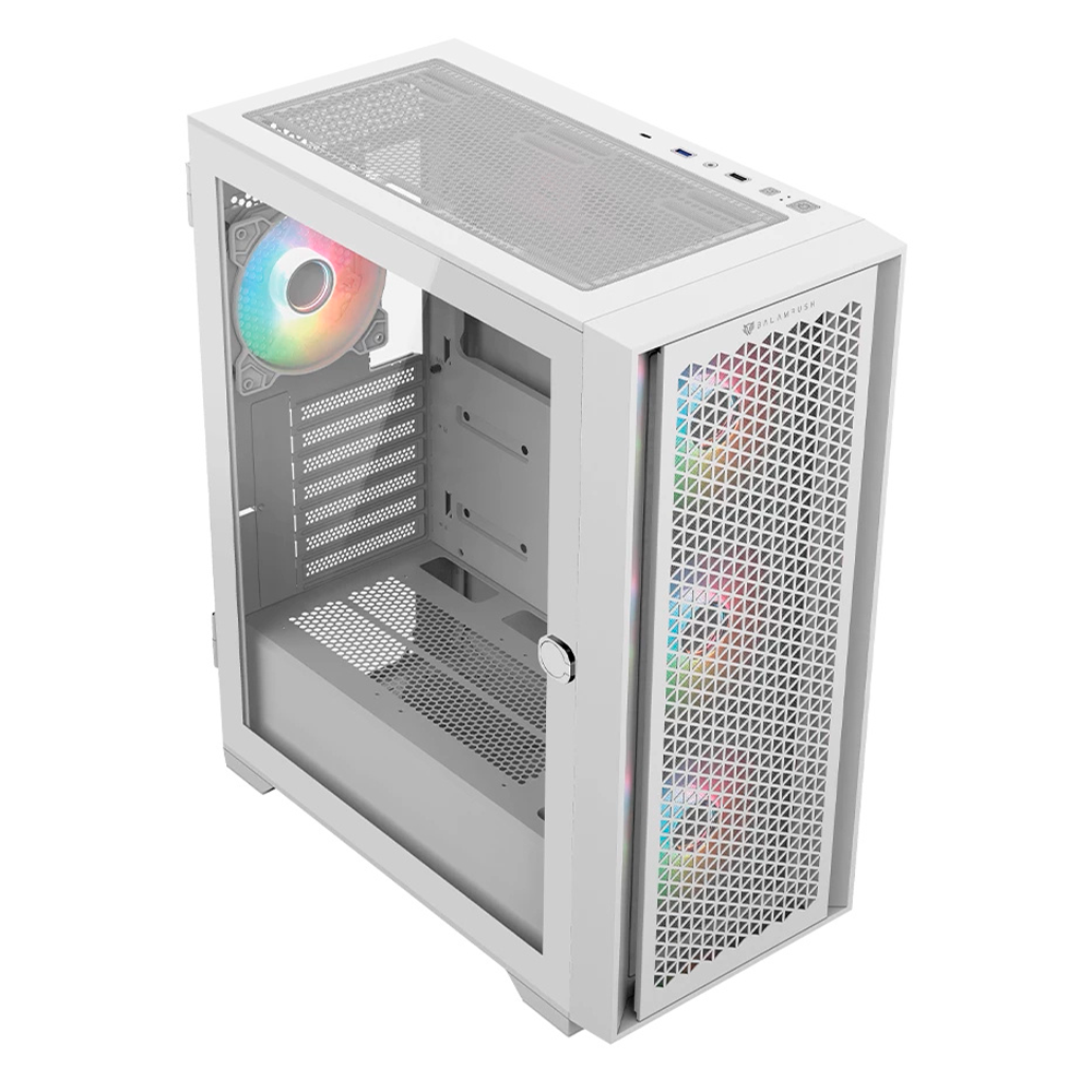 Gabinete Balam Rush Carbono Twin Mate 7000, Midi-Tower, ATX/Micro-ATX/Mini-ITX, USB 3.0/2.0, Sin Fuente, 4 Ventiladores RGB Instalados, Blanco, BR-938808 - Image 3