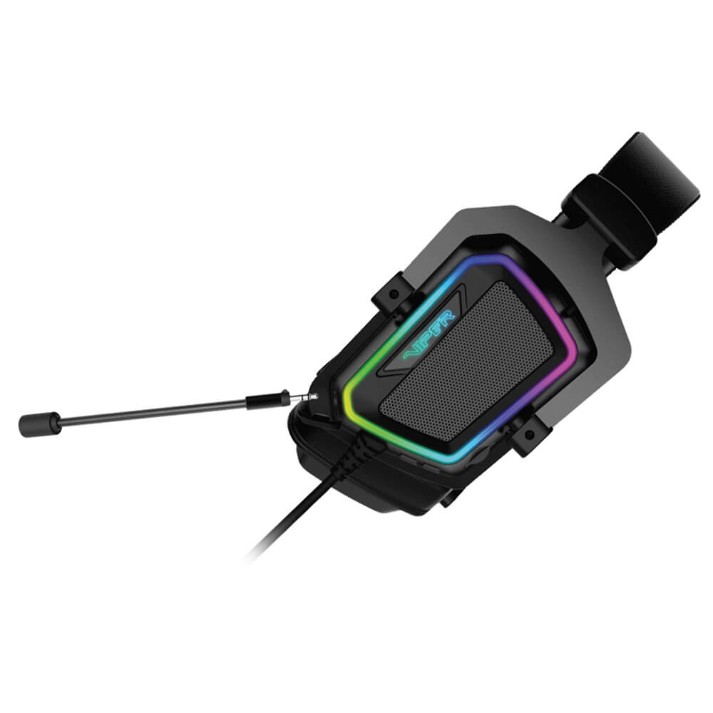Diadema Gamer Viper V380 RGB Patriot, 7.1 Virtual Surround Audio, PC, Cancelación de ruido pasiva, Bass Response, PV3807UMXEK /