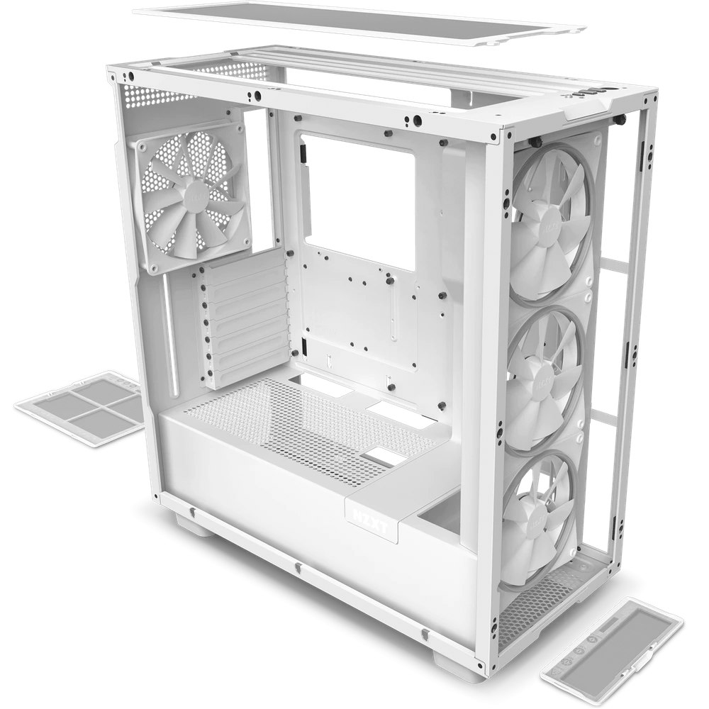 Gabinete NZXT H7 ELITE Blanco, ARGB Fans, Cristal Templado, ATX Sin Fuente, USB Tipo C, CM-H71EW-01, H7PROMO - Image 5