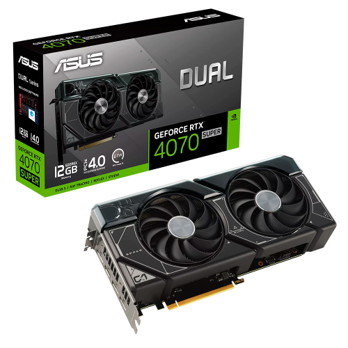 Tarjeta Video ASUS DUAL Geforce RTX 4070 SUPER DUAL, 12GB GDDR6X, DUAL-RTX4070S-12G