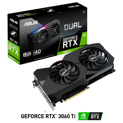 Tarjeta de Video Nvidia GeForce RTX 3060 TI, Asus DUAL V2 OC LHR, DUAL-RTX3060TI-O8G-V2, 3 AÑOS DE GARANTIA NACIONAL
