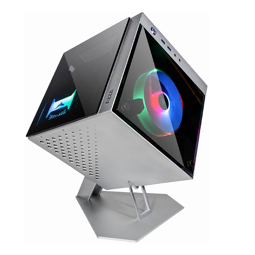 Gabinete Cubo AZZA CSAZ-805 CUBE, Cristal Templado, RGB Digital, USB 3.0, Audio HD, Mini ITX, 1 Ventilador RGB + 1 80mm sin Led