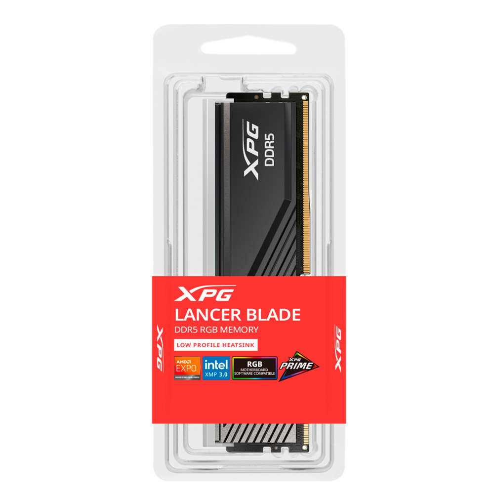 Memoria RAM XPG Lancer Blade RGB DDR5, 6000MHz, 32GB, ECC, CL30, XMP, Negra, AX5U6000C3032G-SLABRBK/ XMP/EXPO incompatible con Ryzen 8000 series /MAX. 1 X CLIENTE - Image 3