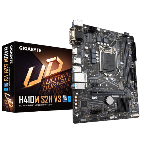 Tarjeta Madre Gigabyte H410M S2H V3 Socket LGA1200 Intel H410 Micro-ATX, DDR4, Intel Core 10th Generación