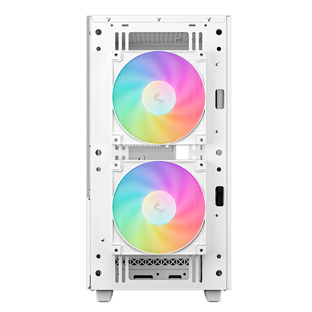 Gabinete DEEPCOOL CH360 DIGITAL, Mini-ITX/Micro-ATX, Cristal Templado, Pantalla Digital de Doble Estado en Tiempo Real, 3 Ventiladores Instalados, Blanco, R-CH360-WHAPE3D-G-1 - Image 4