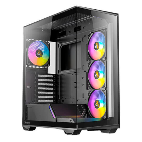 Gabinete Antec C3 ARGB, Midi-Tower, ATX/E-ATX/ITX/Micro-ATX, USB 2.0/3.0, Sin Fuente, 4 Ventiladores Instalados, Black, C3 ARGB
