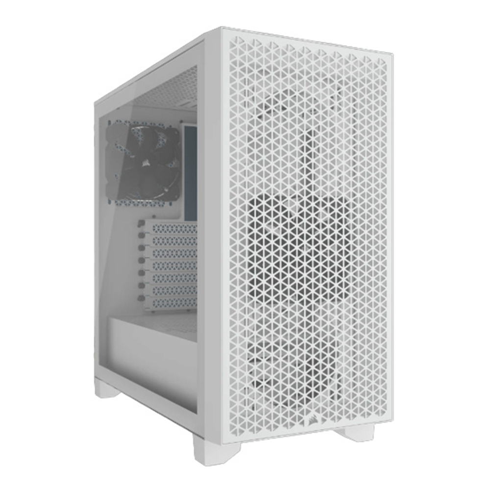 Gabinete Corsair 3000D Airflow, Midi-Tower, ATX, Cristal Templado, USB 3.0, Sin Fuente, 2 Ventiladores Instalados, Blanco, CC-9011252-WW, PROMO CORSAIR