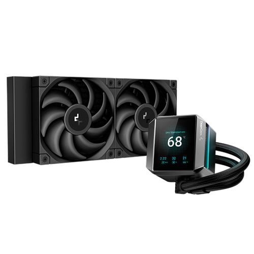 Enfriamiento Líquido DEEPCOOL MYSTIQUE 240, ARGB, Refrigerador de agua AIO de CPU Multi-Compatible, Intel y AMD, 3400 RPM±10%, Negro, R-LX550-BKDSNC-G-1