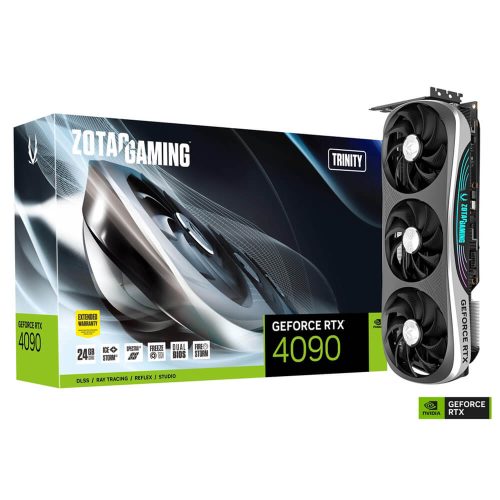 Tarjeta de video NVIDIA GeForce RTX 4090 24GB, ZOTAC Gaming Trinity Geforce RTX 4090, 24GB GDDR6X, Spectra 2.0 RGB, ZT-D40900D-10P, 2 AÑOS DE GARANTIA NACIONAL