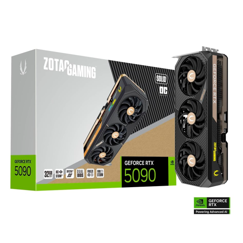 Tarjeta de Video ZOTAC RTX 5090 SOLID OC Edition, 32GB GDDR7, PCI Express 5.0 x16, HDMI, ZT-B50900J-10P