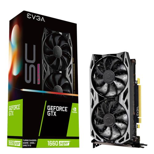 Tarjeta de video NVIDIA GeForce GTX 1660 Super 6GB GDDR6, EVGA SC Ultra, HDMI, DP, DVI, 06G-P4-1068-KR, 3 AÑOS DE GARANTIA