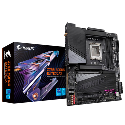 Tarjeta Madre GIGABYTE Z790 AORUS Elite X AX, LGA 1700, ATX, DDR5, 4*M.2, PCIe 5.0, USB 3.2 Type-C, Wi-Fi 6E, 2.5GbE LAN, Q-Flash Plus, EZ-Latch Plus, Z790 AORUS ELITE X AX/