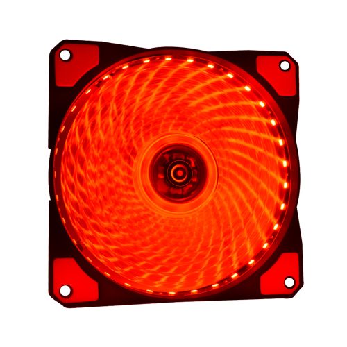 Ventilador Naceb LED33 Rojo 120mm para gabinete, NA-0919R