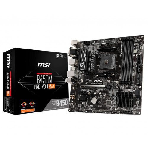 Tarjeta Madre MSI B450M PRO-VDH MAX Socket AM4 AMD Ryzen Micro ATX