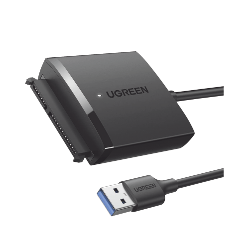 UGREEN 60561 Adaptador USB 3.0 a SATA III | Compatible con Disco Duro HDD y SSD de 2.5″ y 3.5″ de hasta 12 TB | Velocidad USB 3.0 de hasta 5 Gbps | Alta Velocidad con UASP & TRIM | Cable de 50 cm.
