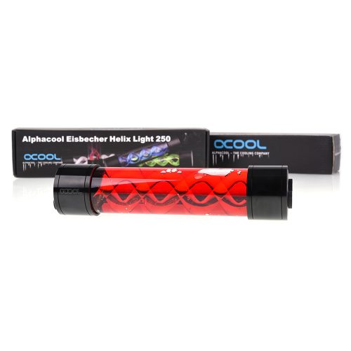 Reserva Alphacool Helix Light 250mm Negro Rojo, Rosca de Conexión: 4x G1, 4 ", Capacidad de 200ml, 4250197153195