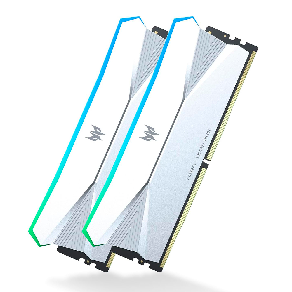 Kit Memoria RAM RGB PREDATOR Hera DDR5, 6400 MT/s, 64GB (2x32GB), Non ECC, XMP 3.0 y AMD EXPO, CL32, Color Plata, Chip Hynix A Die, OC PMIC, RGB Premium, Disipador 2mm, BL.9BWWR.530, NEWB, NEWB2 /MAX. 1 X CLIENTE