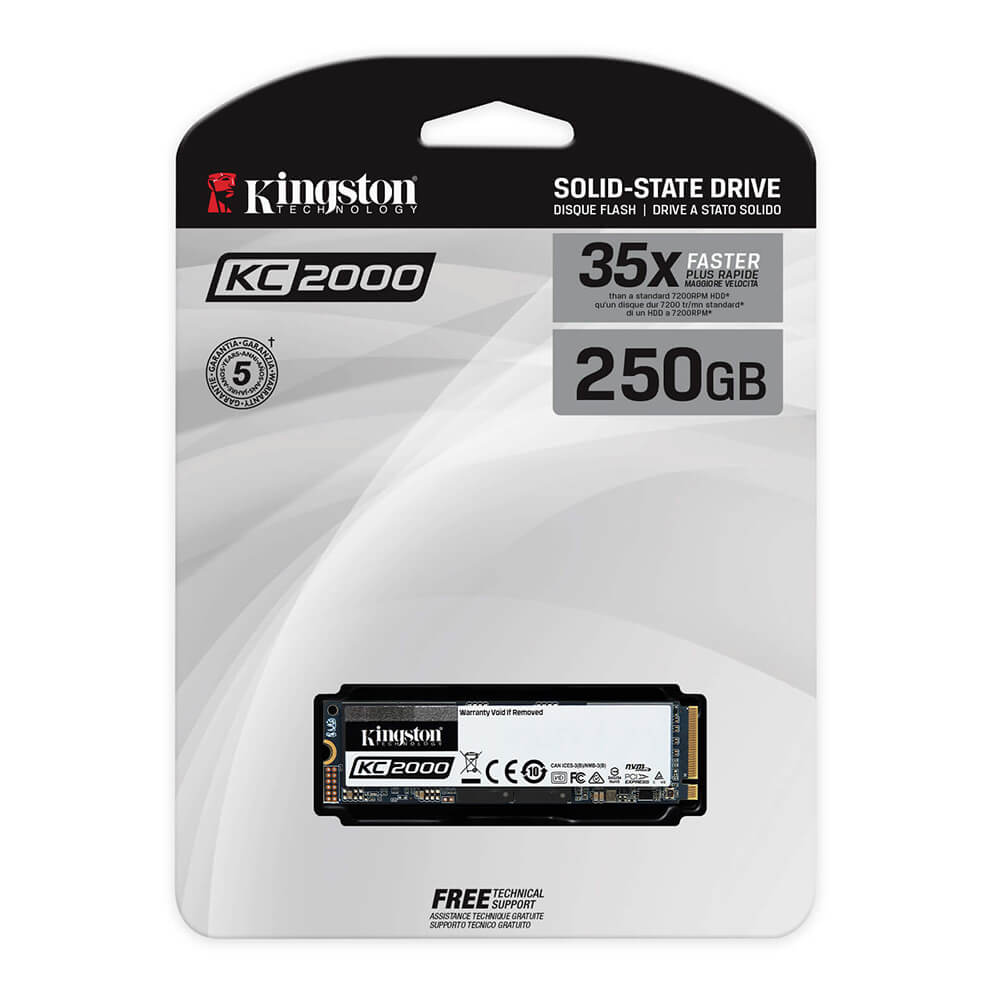 Unidad de estado solido SSD M.2 Nvme 250GB Kingston KC2000 - SKC2000M8/250G, Tecnología PCIe /MAX. 1 X CLIENTE - Image 3