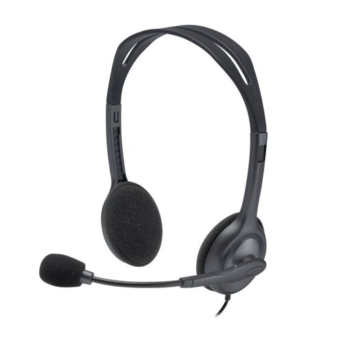 Diadema Logitech H111 Negra, Jack 3.5mm, Microfono, Ideal para Call Center, 981-000612
