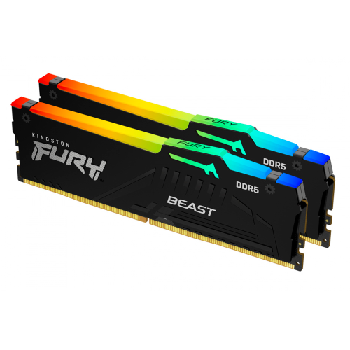 Kit Memoria RAM Kingston Fury Beast, DDR5, 6000MHz, 32GB (2x16GB), ECC, CL30, XMP, KF560C30BBEAK2-32 /MAX. 1 X CLIENTE