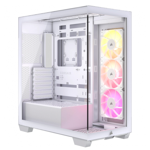 Gabinete Corsair 3500X ARGB, Midi-Tower, Mini-ITX/Micro-ATX/ATX/E-ATX, USB 3.2, Sin Fuente, 3 Ventiladores RS120 RGB Instalados, Blanco, CC-9011279-WW
