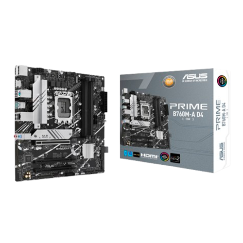 Tarjeta Madre ASUS PRIME B760M-A D4-CSM, Micro-ATX, LGA 1700, Intel B760, Up to 128GB DDR4, HDMI/DP para Intel, PRIME B760M-A D4 CSM