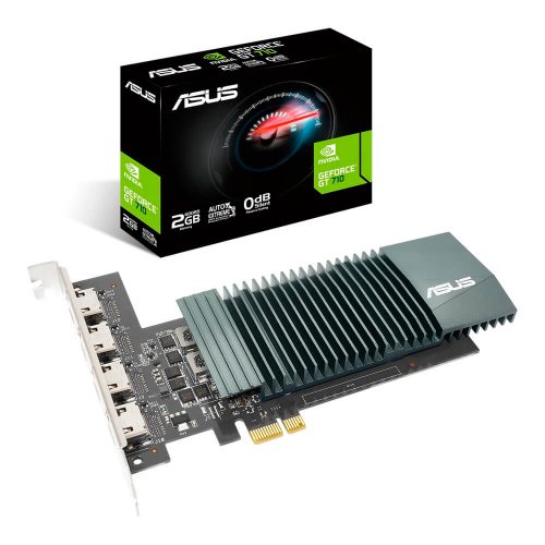 Tarjeta de video NVIDIA GeForce GT 710 2GB GDDR5 HDMI x4 Asus GT710-4H-SL-2GD5