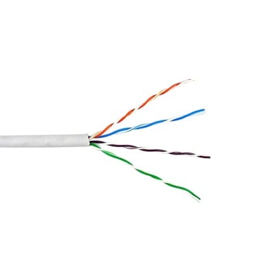 GENESIS 6360-1101/1000 Bobina de Cable de 305 Metros UTP Cat6 Riser, Color Blanco, UL, CMR, Probado a 350 Mhz, Para Aplicaciones de CCTV, Redes de datos, IP megapixel, Control RS485
