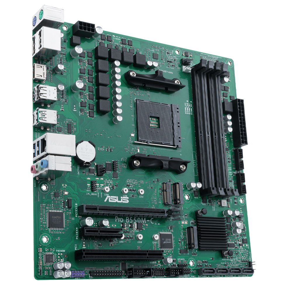 Tarjeta Madre Asus PRO B550M-C/CSM, AM4, AMD RYZEN 3000 SERIES, Micro ATX - Image 4