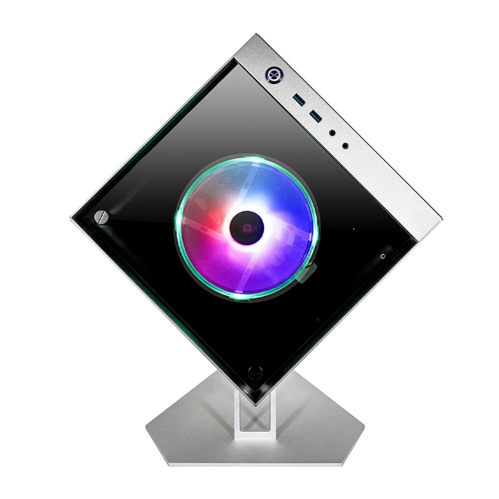 Gabinete Cubo AZZA CSAZ-805 CUBE, Cristal Templado, RGB Digital, USB 3.0, Audio HD, Mini ITX, 1 Ventilador RGB + 1 80mm sin Led - Image 2