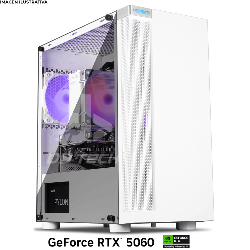 Computadora PRIDE GAMING MOOSE V2, RTX 5060, AMD RYZEN 5 5500, 32GB RAM, 1TB SSD M.2, 650W 80+ BRONCE, Incluye WIFI Y BT - Image 2